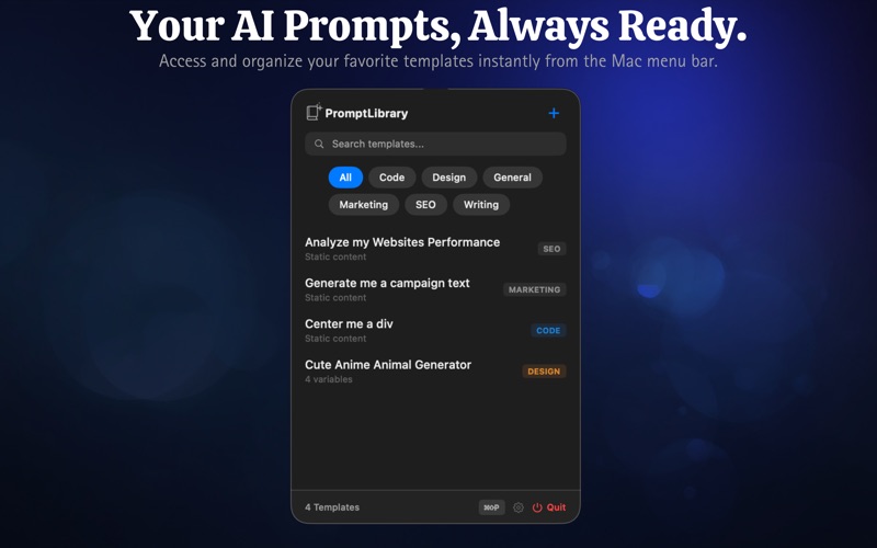 BarPrompt interface screenshot 1 of 5